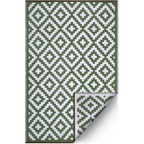 Union Rustic Outdoor Rug Recycled Plastic Straw Waterproof Patio